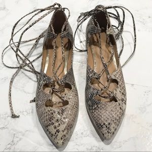 Banana Republic Snakeskin Allie Flat